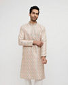 Dusty Pink Viscose Sequin Embroidered Kurta Set